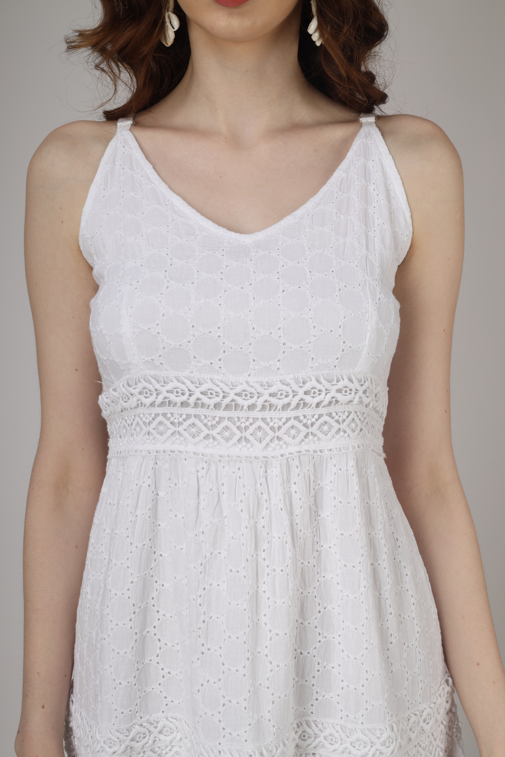 Plain white lace outlet dress