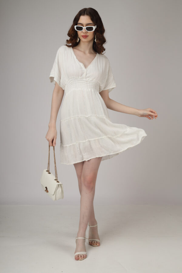 Classic White Short Dress