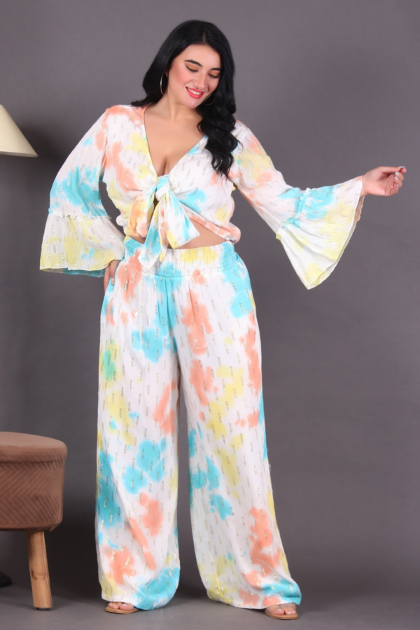 Multi-colour Rayon Co-ord Set